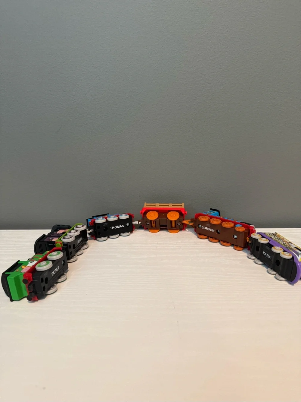 Thomas & Friends Small Character Train Lot - Blue Green Black Red Purple